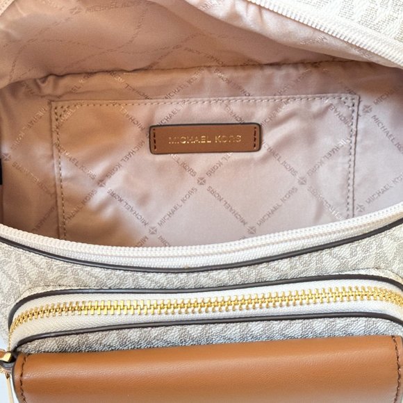 Michael Kors Maisie Waist Fanny Pack Crossbody Sling Bag MK Vanilla - Picture 14 of 15